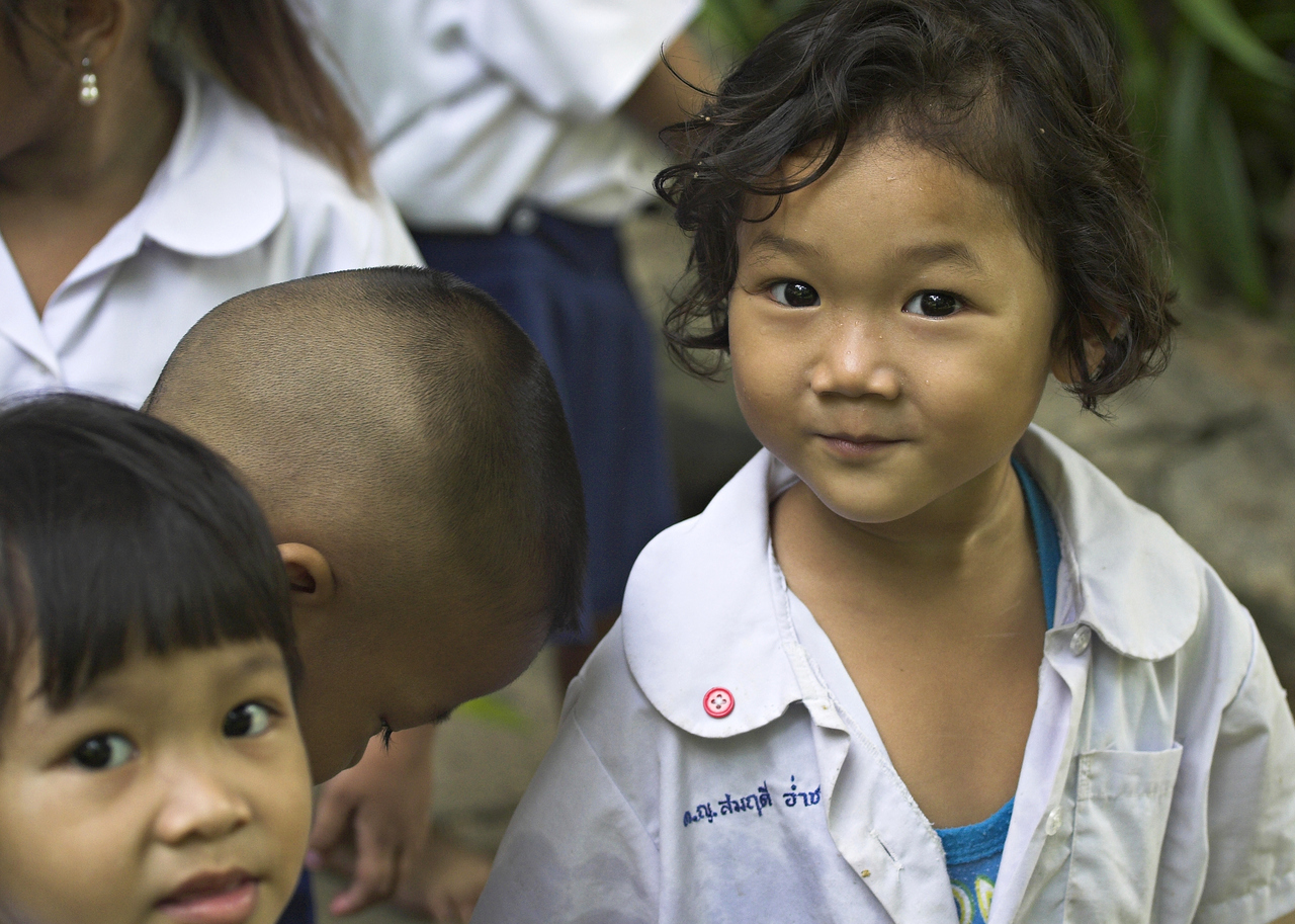 two sponsorship children in  uniform